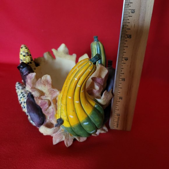 Thanksgiving Autumn Ceramic Table Decor Candle Holder Trinket Box - Picture 8 of 12